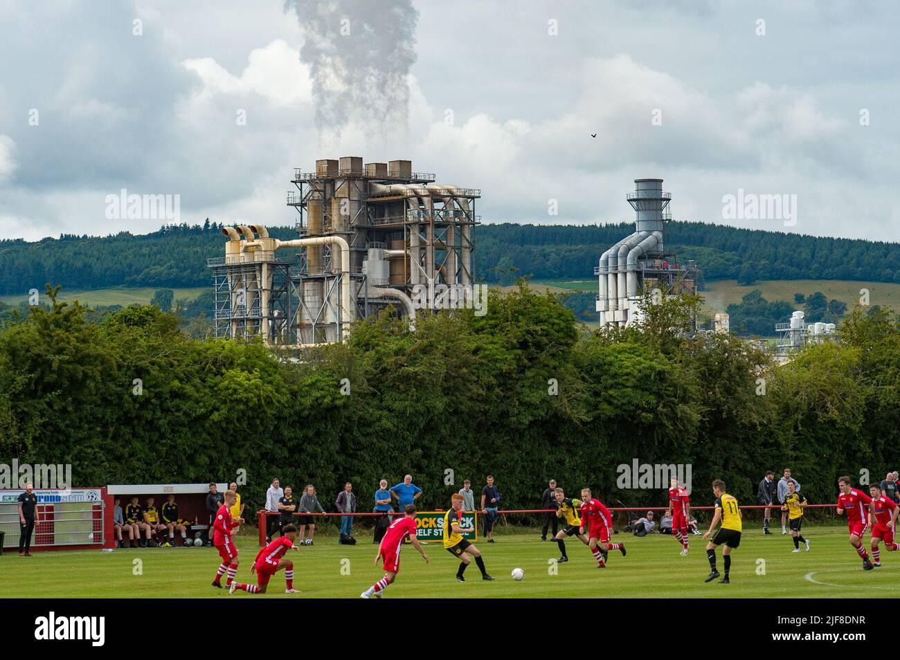 Chirk, pays de Galles 01 août 2021. Ardal North East League match entre Chirk AAA et Dolgellau Athletic. Banque D'Images