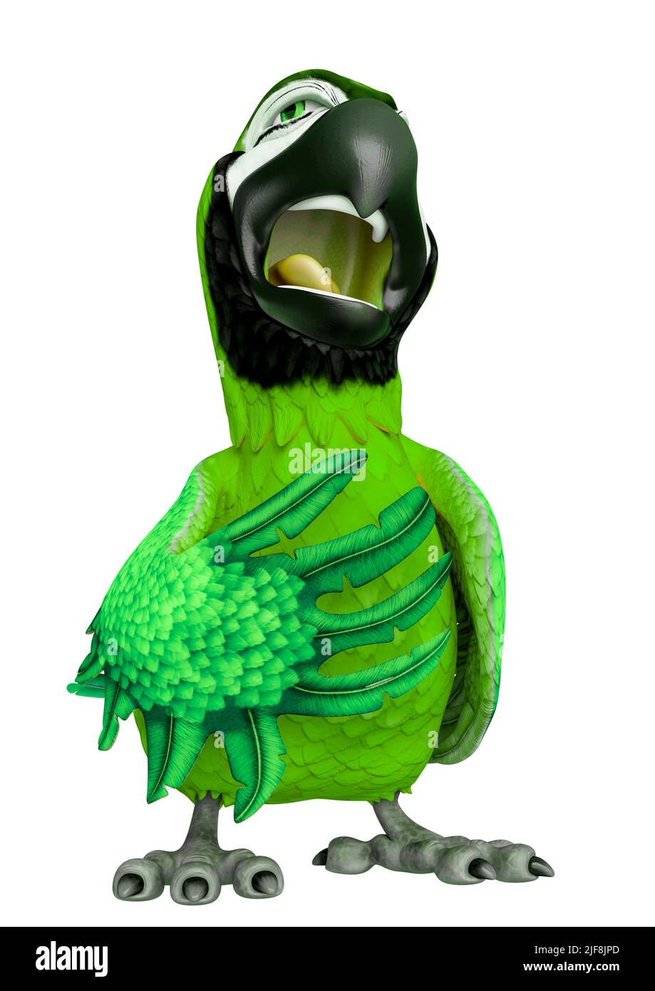 parrot est le dessin animé chant. Ce type de masque est très utile pour les créations de conception graphique, l'illustration 3d Banque D'Images