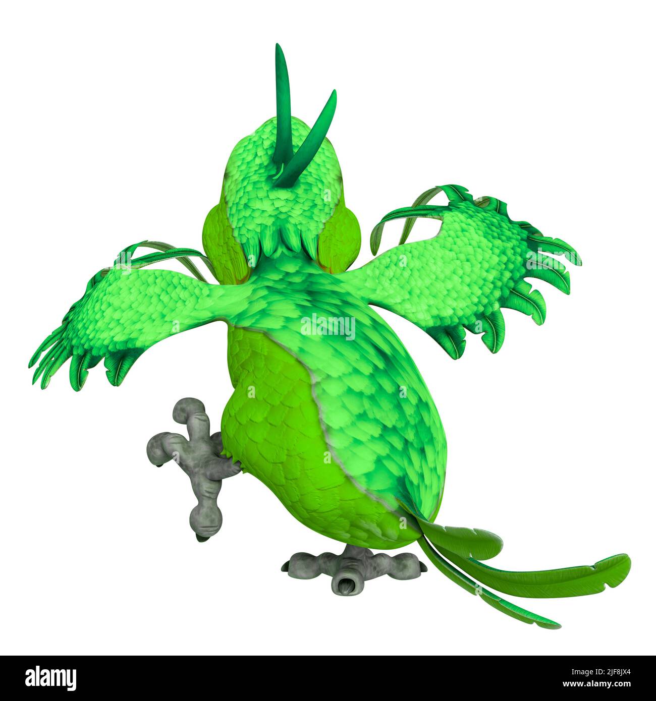 parrot caricature va attaquer yo. Ce type de masque est très utile pour les créations de conception graphique, l'illustration 3d Banque D'Images