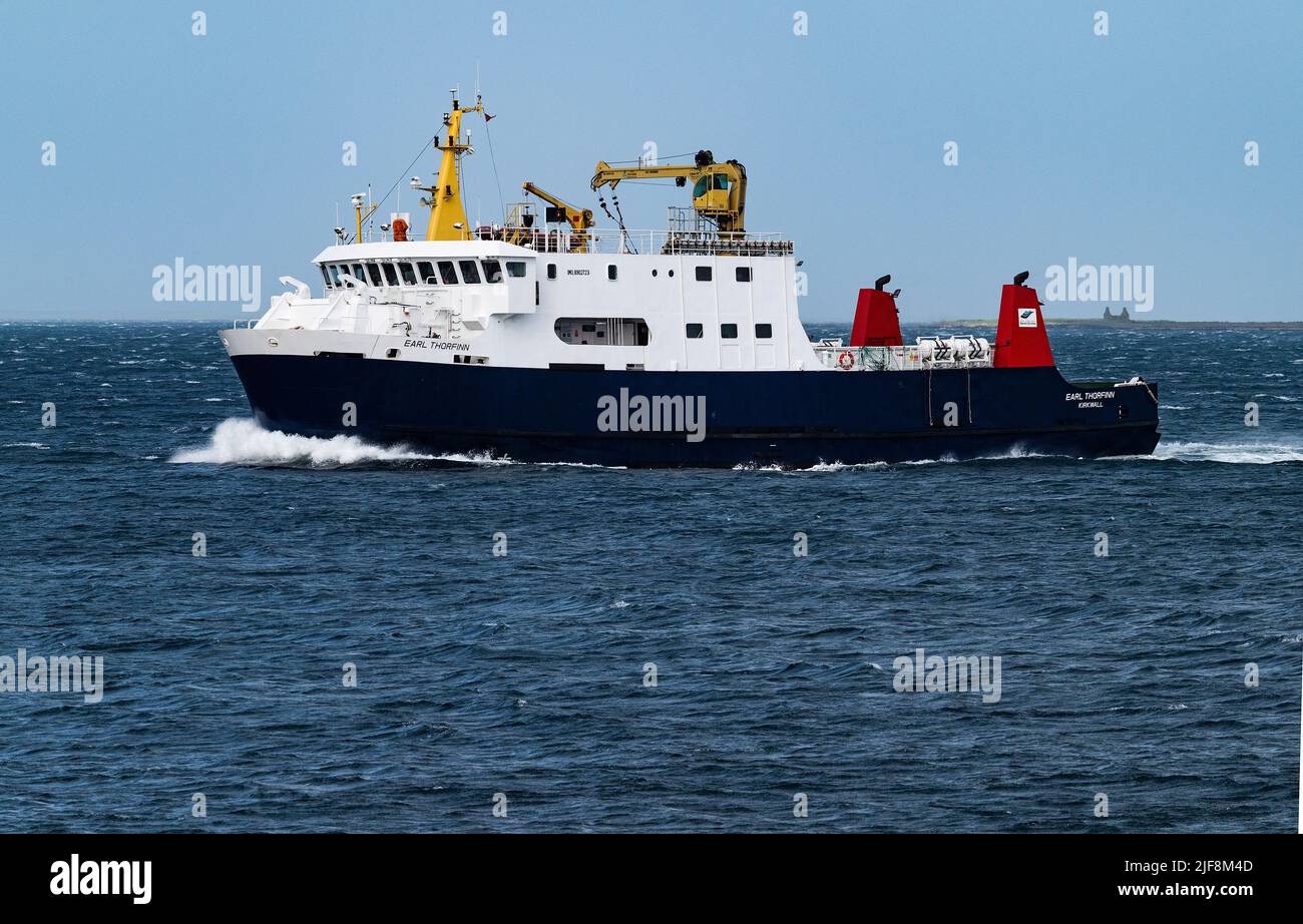 Le ferry Earl Thorfinn exploité par Orkney Ferries, Eday, Orkney Islands Banque D'Images