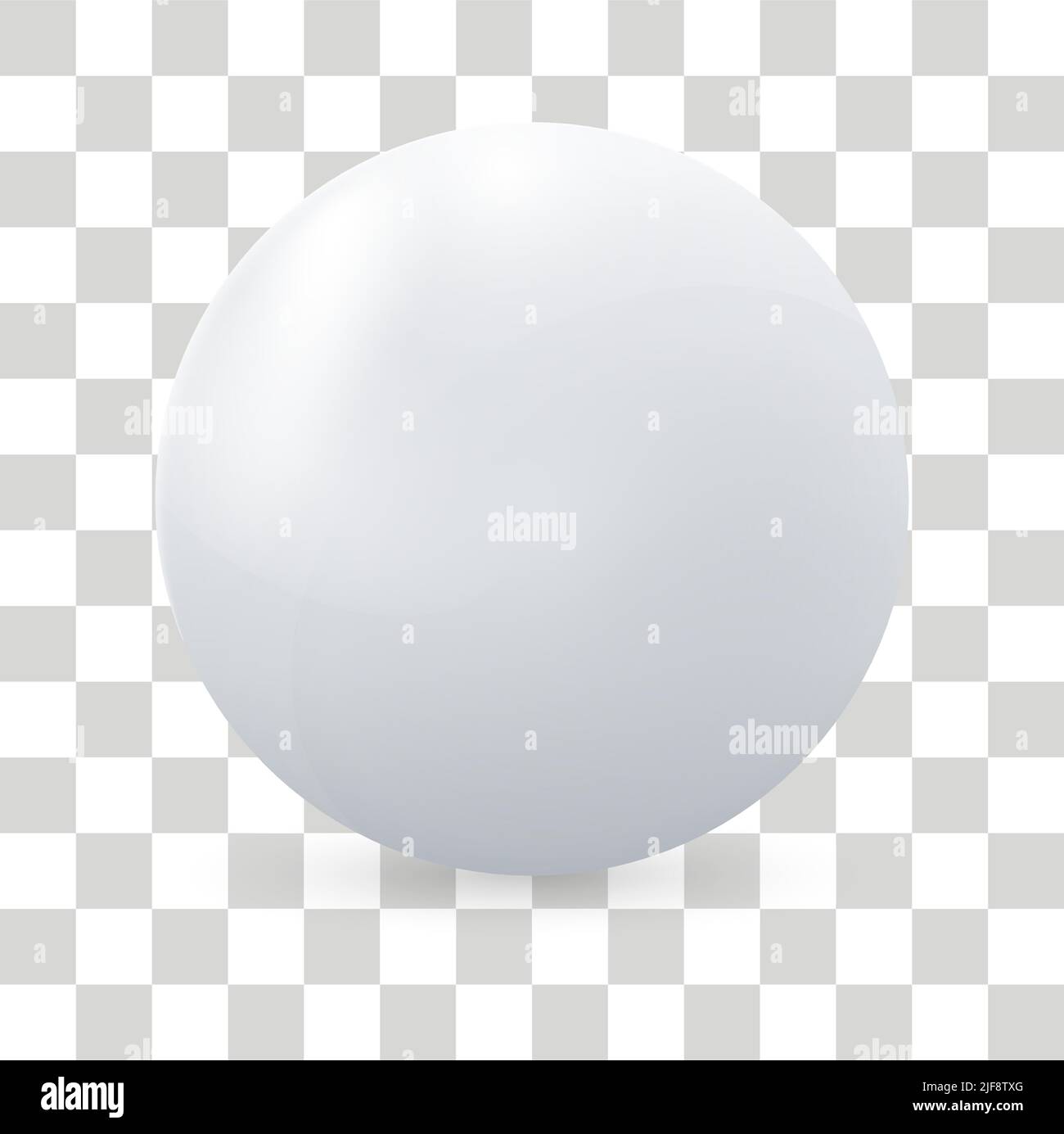 Sphère blanche réaliste avec ombre isolée sur fond transparent. Modèle de maquette pour votre conception. 3d bille ou orbe. Concept de publicité ou Illustration de Vecteur