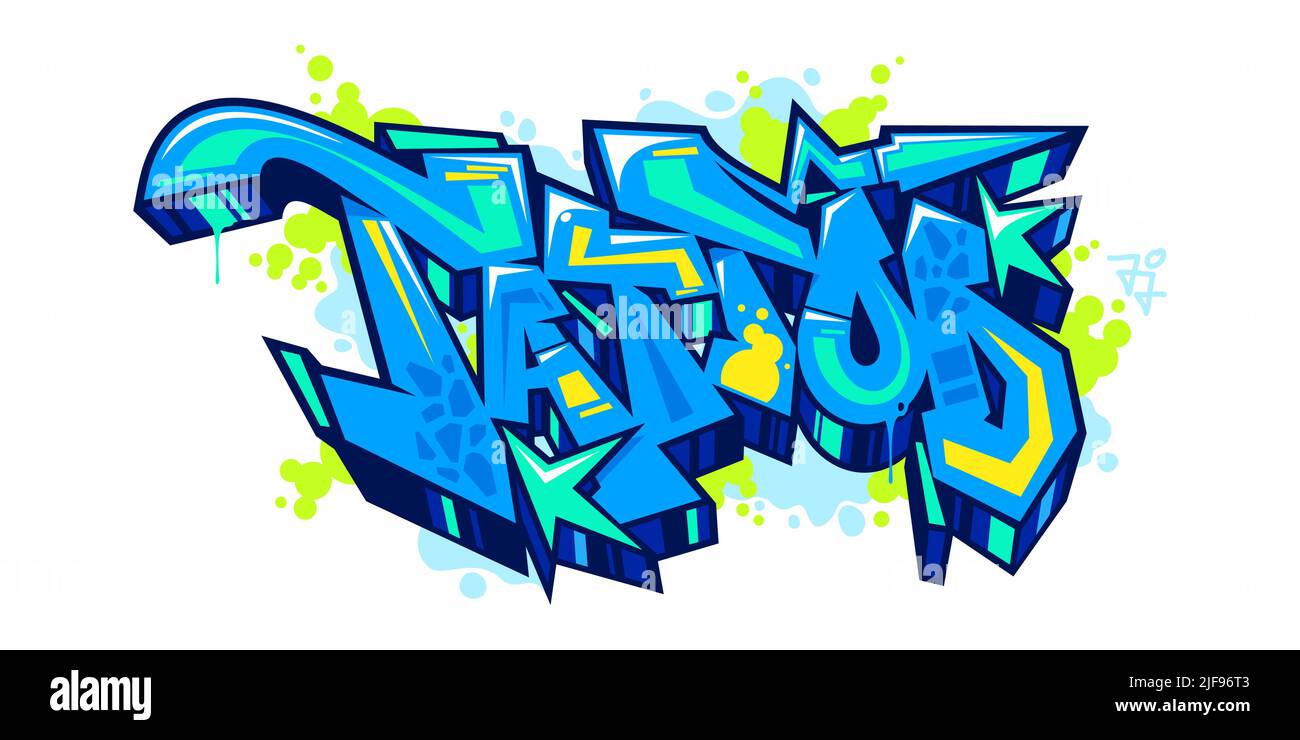 Résumé urbain Graffiti Street Art Word Tattoo Lettering Vector Illustration Template élément Illustration de Vecteur