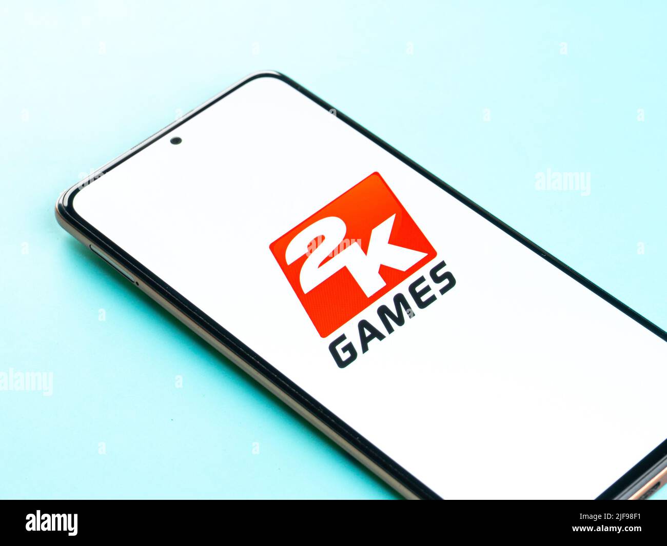 Bangal Ouest, Inde - 20 avril 2022 : 2K Jeux sur écran de téléphone image de stock. Banque D'Images