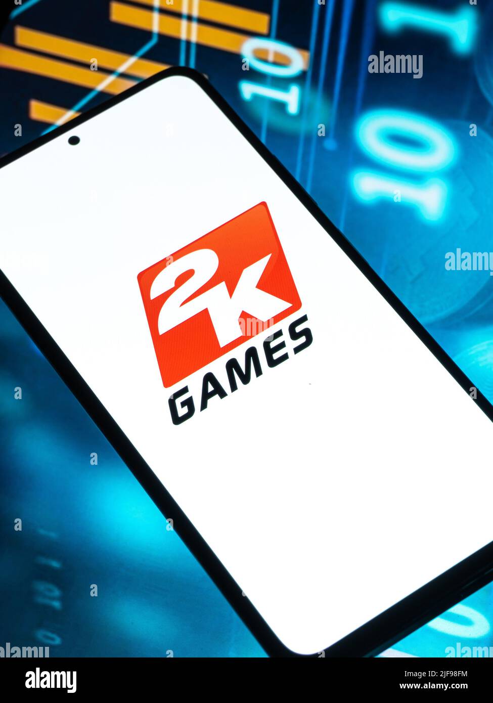 Bangal Ouest, Inde - 20 avril 2022 : 2K Jeux sur écran de téléphone image de stock. Banque D'Images