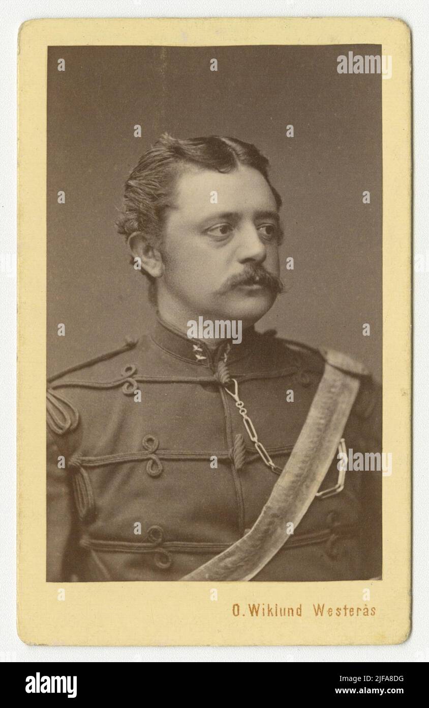 Portrait de Wilken Wilhelm Julius von Platen, lieutenant au Skåne Husar Regiment K 5. Banque D'Images