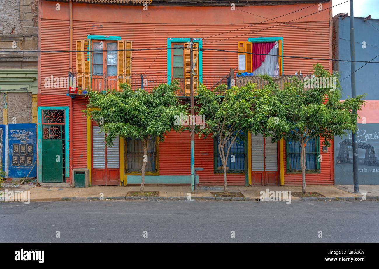 Bâtiment, la Boca, Buenos Aires, Argentine Banque D'Images