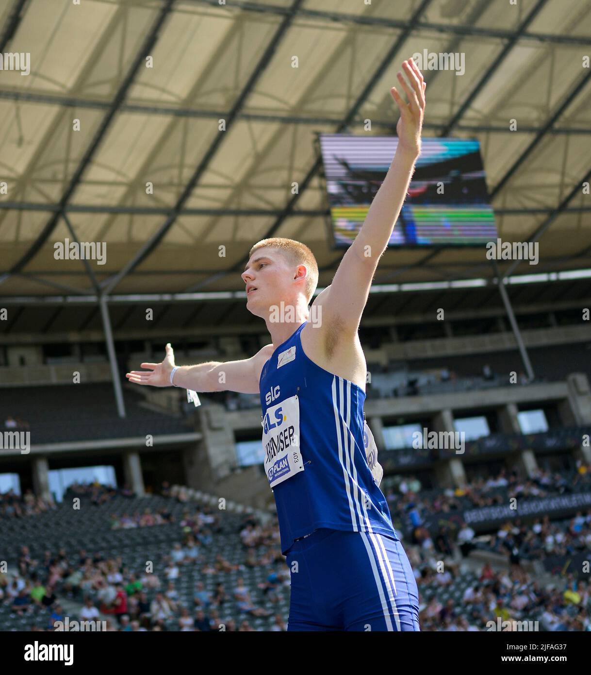 KREMSER Maximilian (Solinger LC) finale masculine 400m aux Championnats d'athlétisme allemands 26 juin 2022 2022, de 25 juin. - 06/26/2022 à Berlin/Allemagne. ÃÂ Banque D'Images