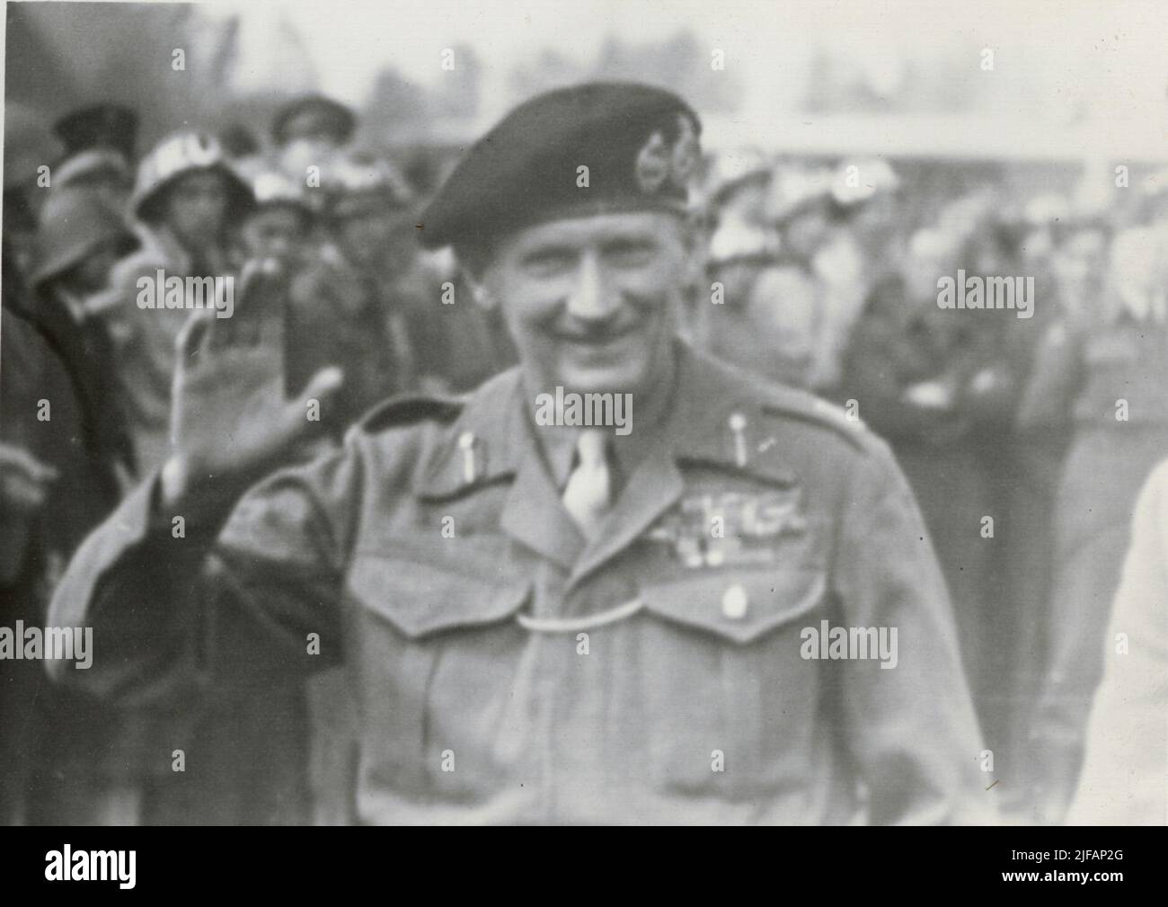 Field Marshal Montgomery en visite au Danemark. Banque D'Images
