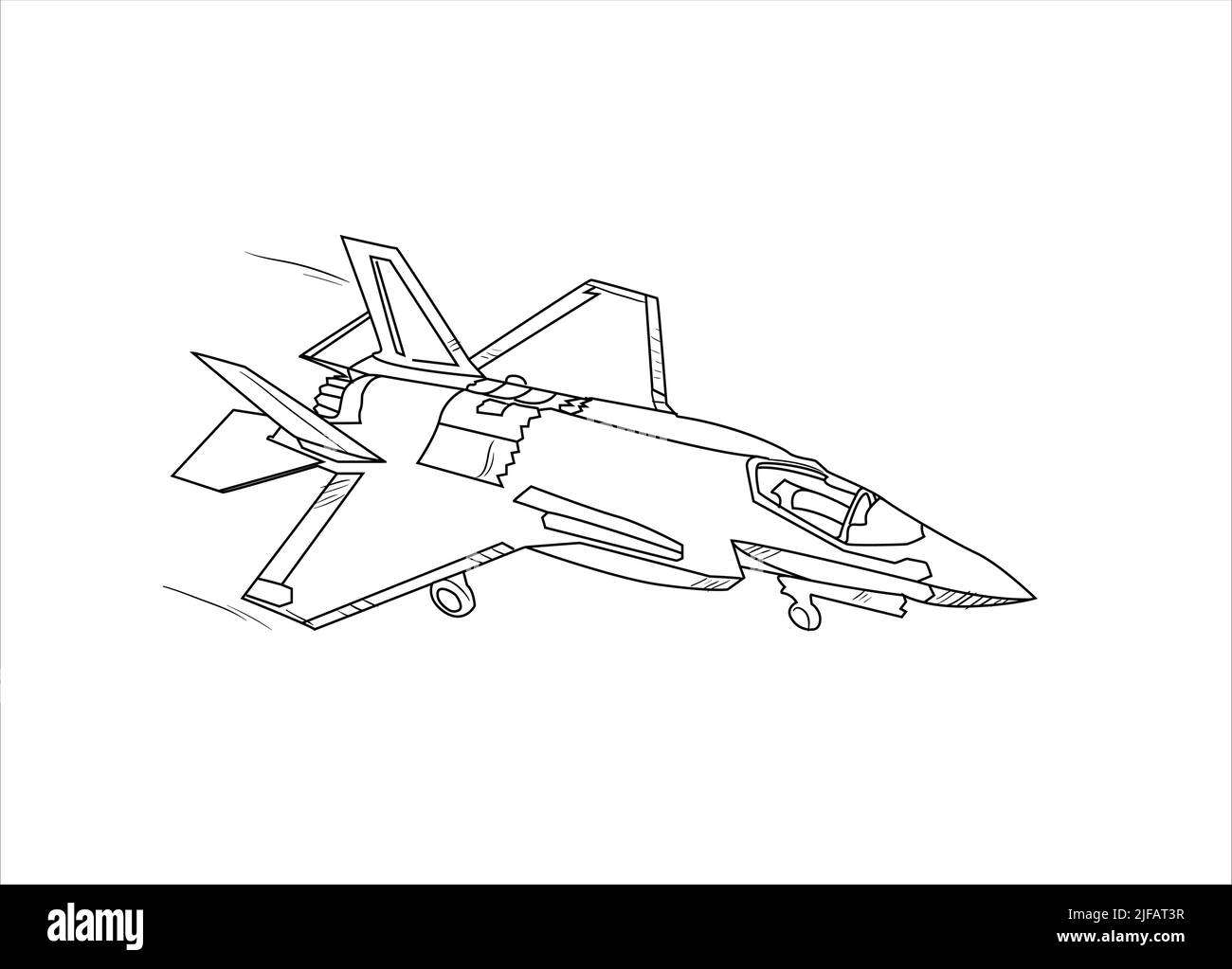 Avion dessin dessin dessin dessin dessin dessin au trait d'art vectoriel pour livre de coloriage. Dessin d'avion de dessin animé pour livre de coloriage pour les enfants et les enfants. Dessin d'art d'esquisse Illustration de Vecteur