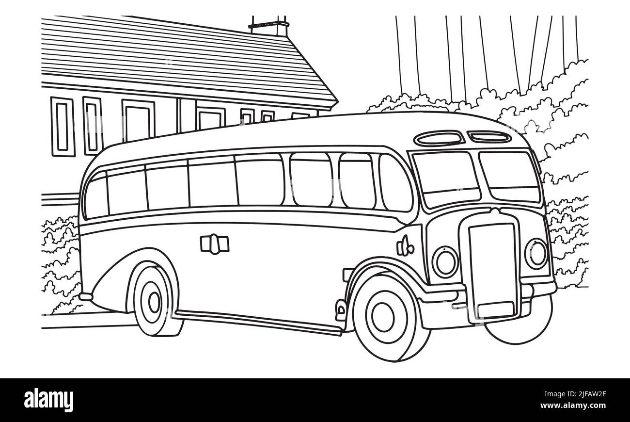 Illustration du bus dans le schéma manuel. Illustration de Vecteur