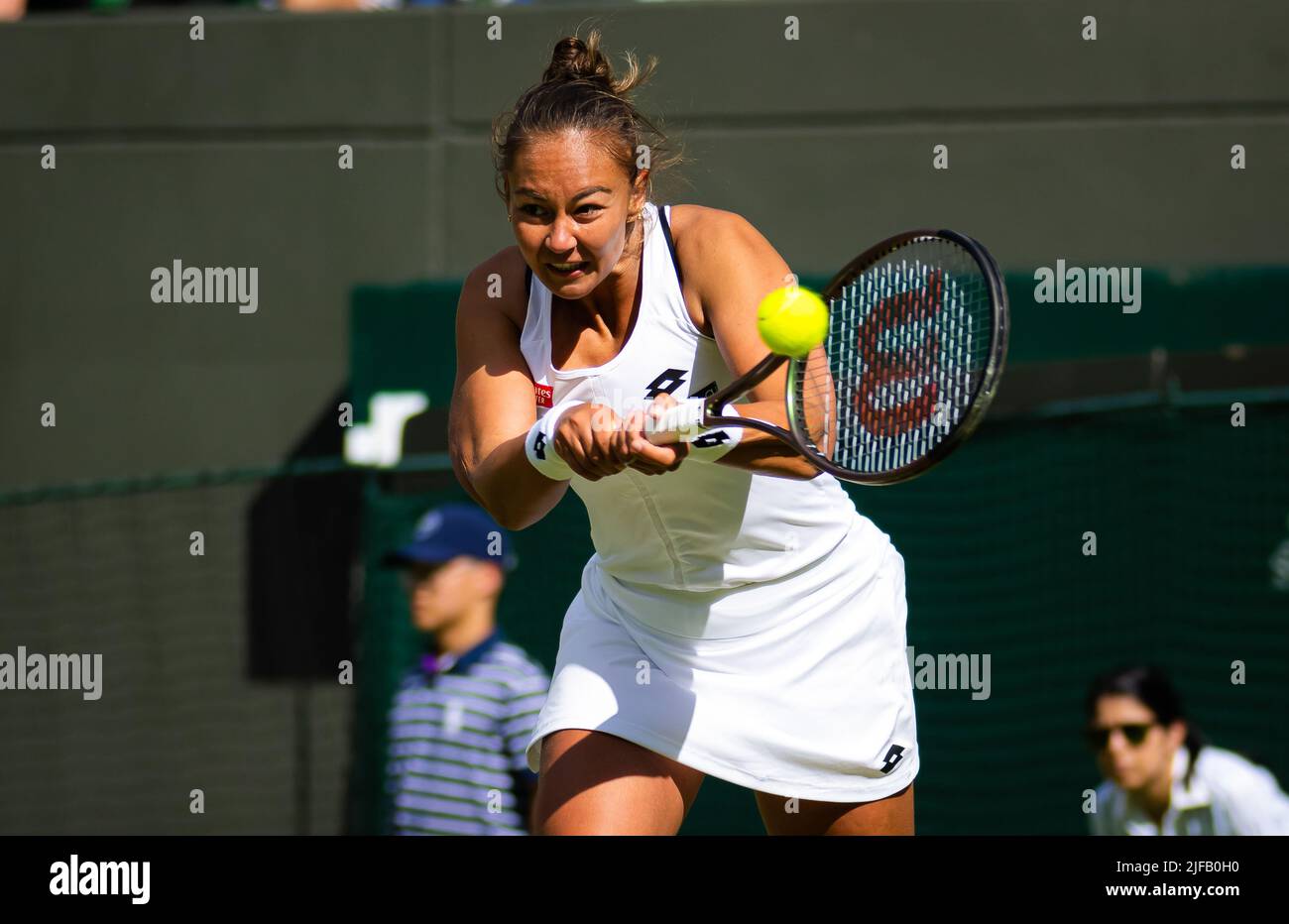 Un Si Grand Soleil 30 Juin 2022 Lesley Pattinama Kerkhove, des pays-Bas, en action contre IGA Swiatek