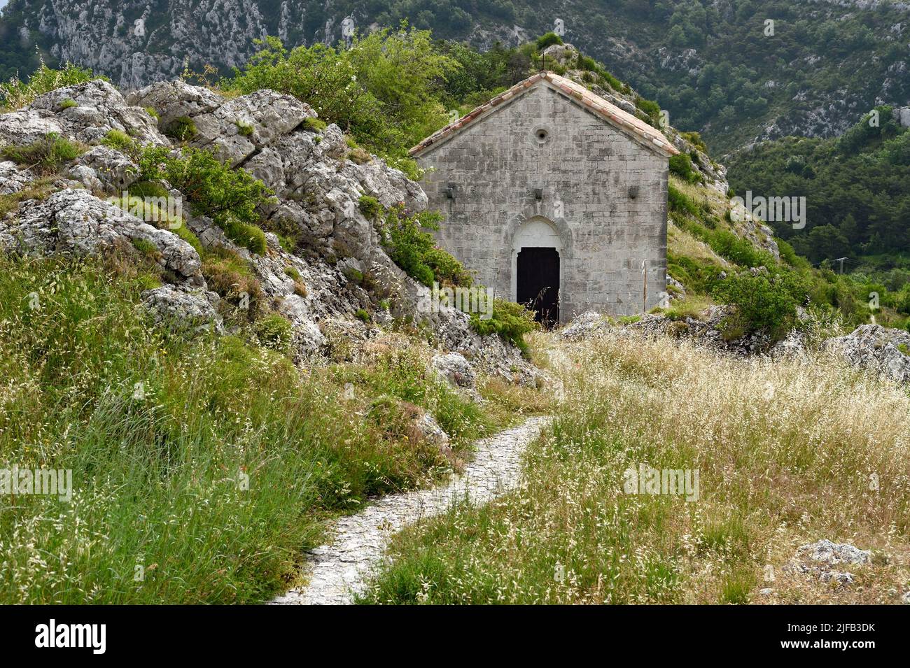 France, Var, Dracenie, Comps sur Artuby, chapelle Saint-Jean-Baptiste Banque D'Images France, Var, Dracenie, Comps sur Artuby, chapelle Saint-Jean-Baptiste Banque D'Images