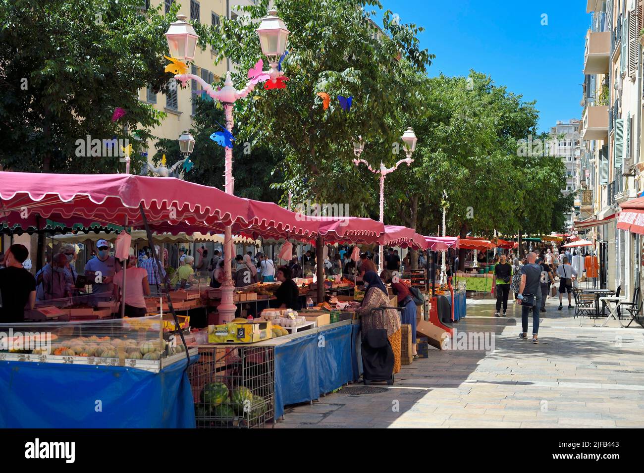 La France, Var, Toulon, marché sur le Cours Lafayette Banque D'Images