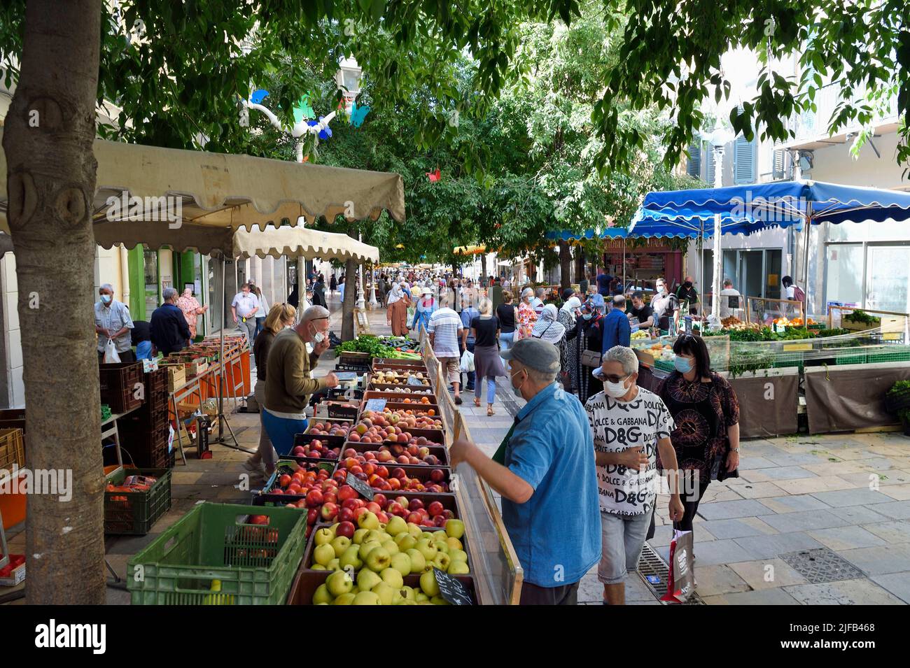 La France, Var, Toulon, marché sur le Cours Lafayette Banque D'Images