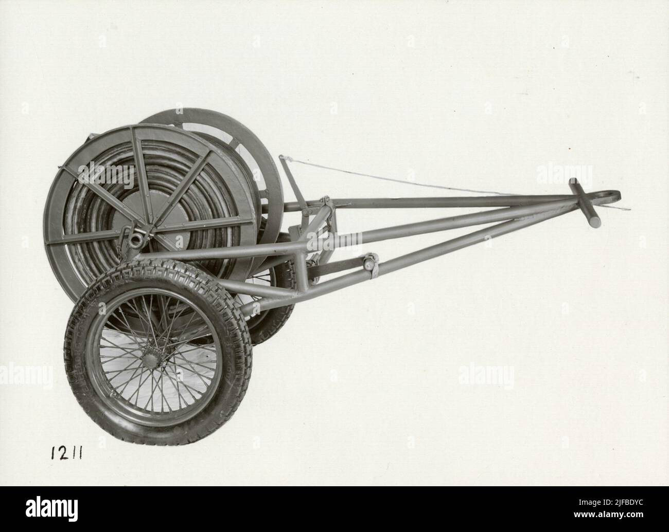 Transporter le chariot avec le câble de la machine. Fabriqué par des instruments suédois Aktiebolaget (SIA). Banque D'Images