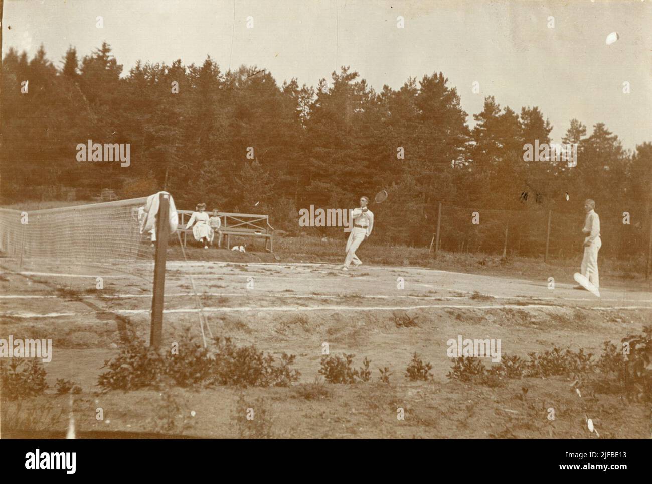 Jeu de tennis à Korsnäs, Grödinge. Banque D'Images