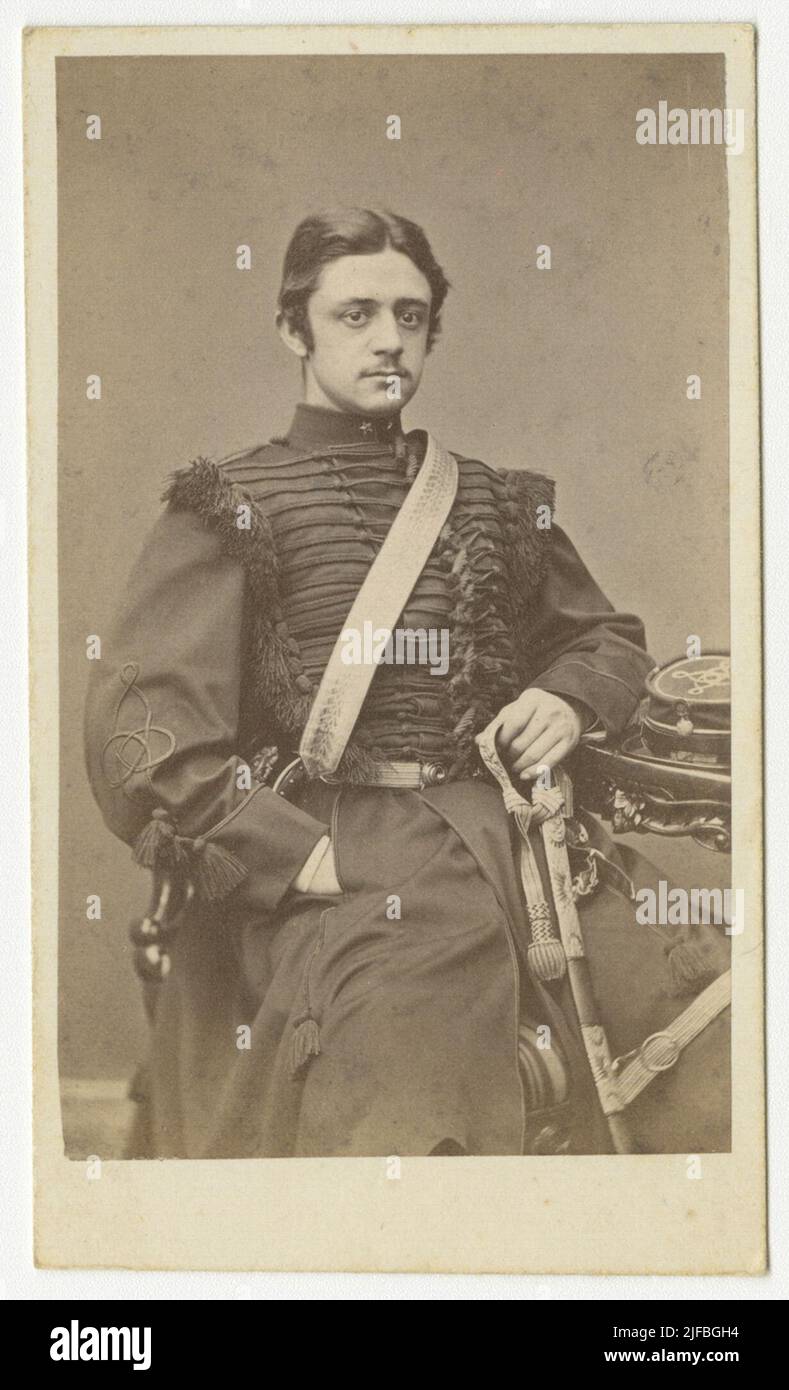 Portrait de Wilken Wilhelm Julius von Platen, lieutenant au Skåne Husar Regiment K 5. Banque D'Images