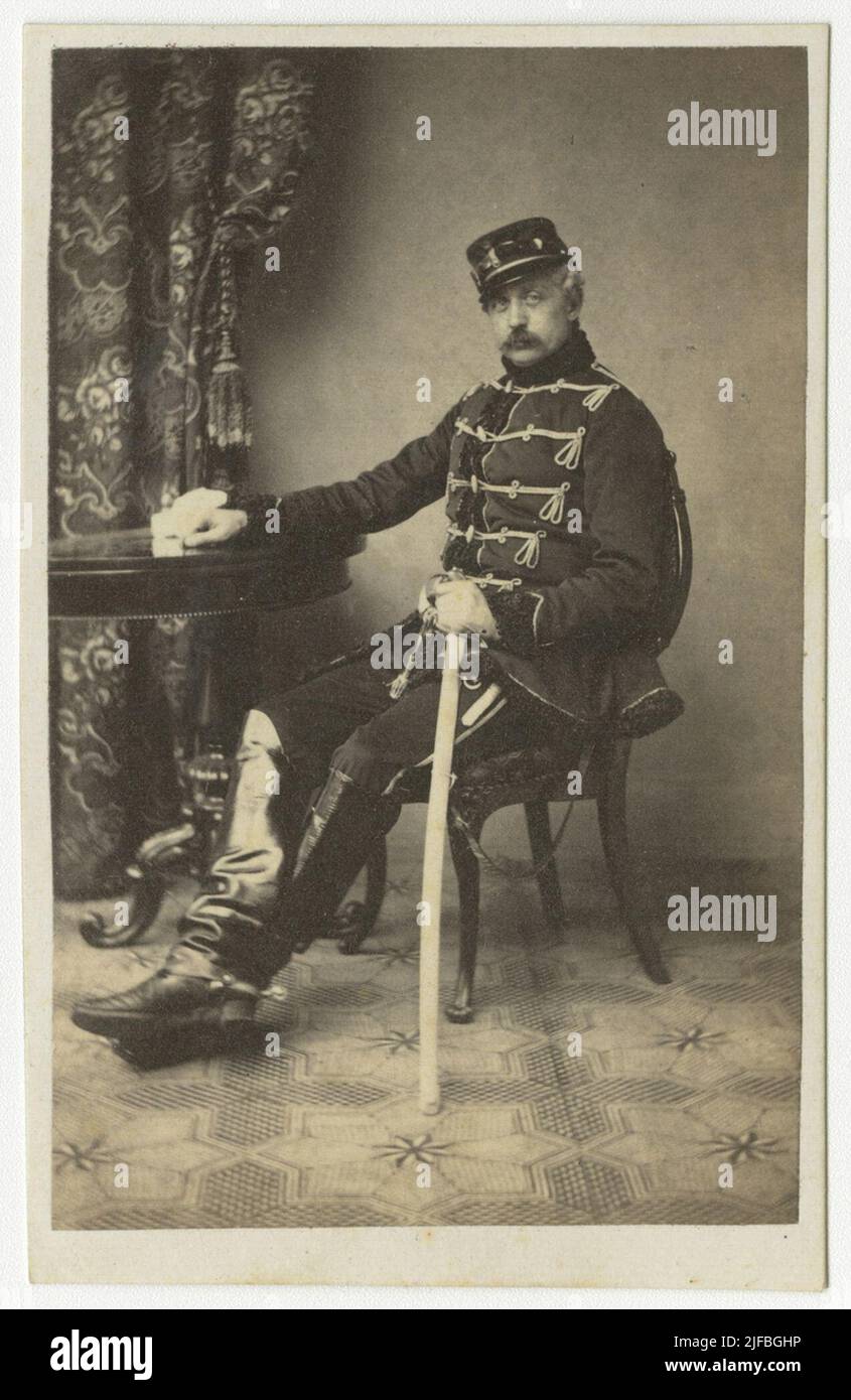 Portrait de Johan Ulrik Wilhelm David von Platen, officier du Skåne Husar Regiment K 5. Banque D'Images