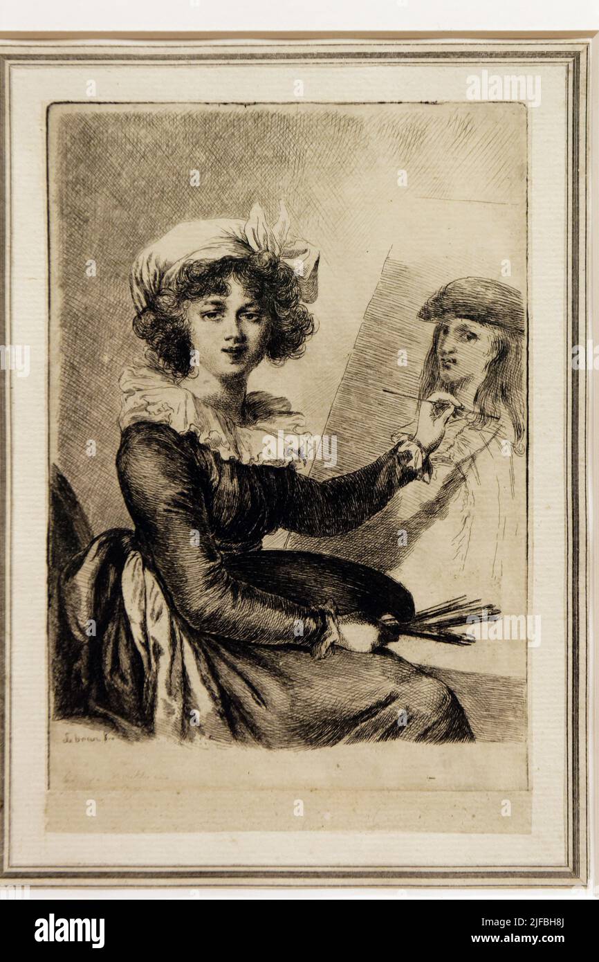 France, Saône et Loire, Chalon sur Saône, place de l'Hôtel de ville, musée Denon, Louise-Elisabeth Vigee-Lebrun de Dominique-vivant Denon Banque D'Images