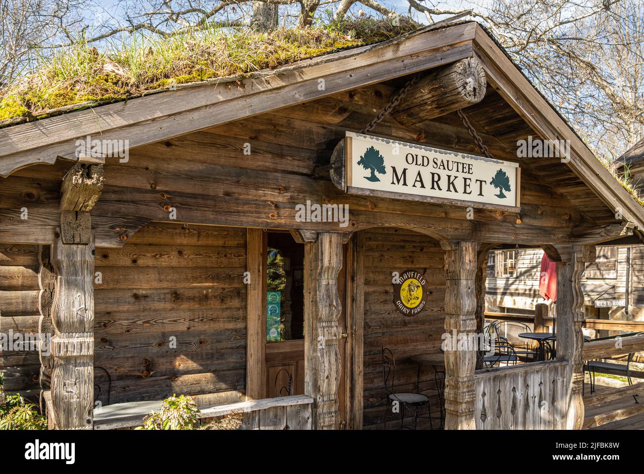 Le Sod couved Old Sautee Market & Deli, à côté du magasin et musée Old Sautee, à Sautee Nacoochee près de Helen, Géorgie. (ÉTATS-UNIS) Banque D'Images