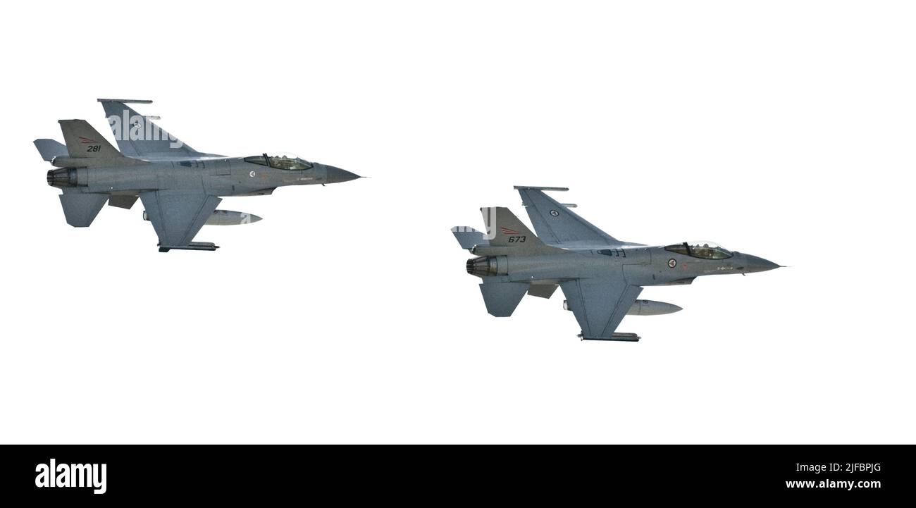 Avions de chasse F-16 au salon Sola Airshow, juin 2007. Banque D'Images