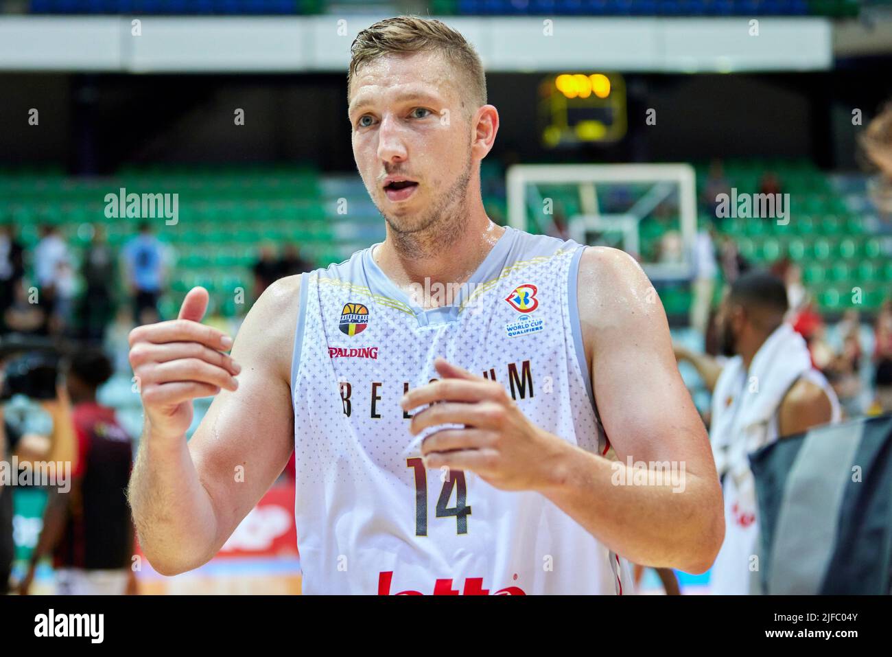 Maxime DE ZEEUW (14) de Belgique lors de la coupe du monde de basket