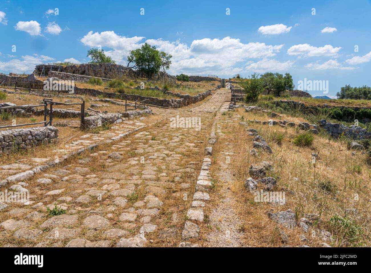 Norba, ancienne ville du Latium, à l'extrémité ouest de la Monti Lepini, Province de Latina, Latium, Italie Banque D'Images