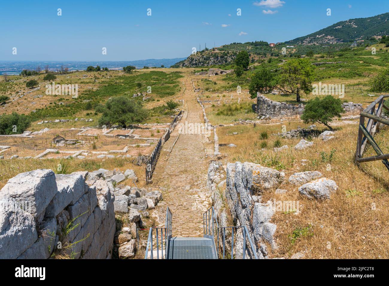 Norba, ancienne ville du Latium, à l'extrémité ouest de la Monti Lepini, Province de Latina, Latium, Italie Banque D'Images