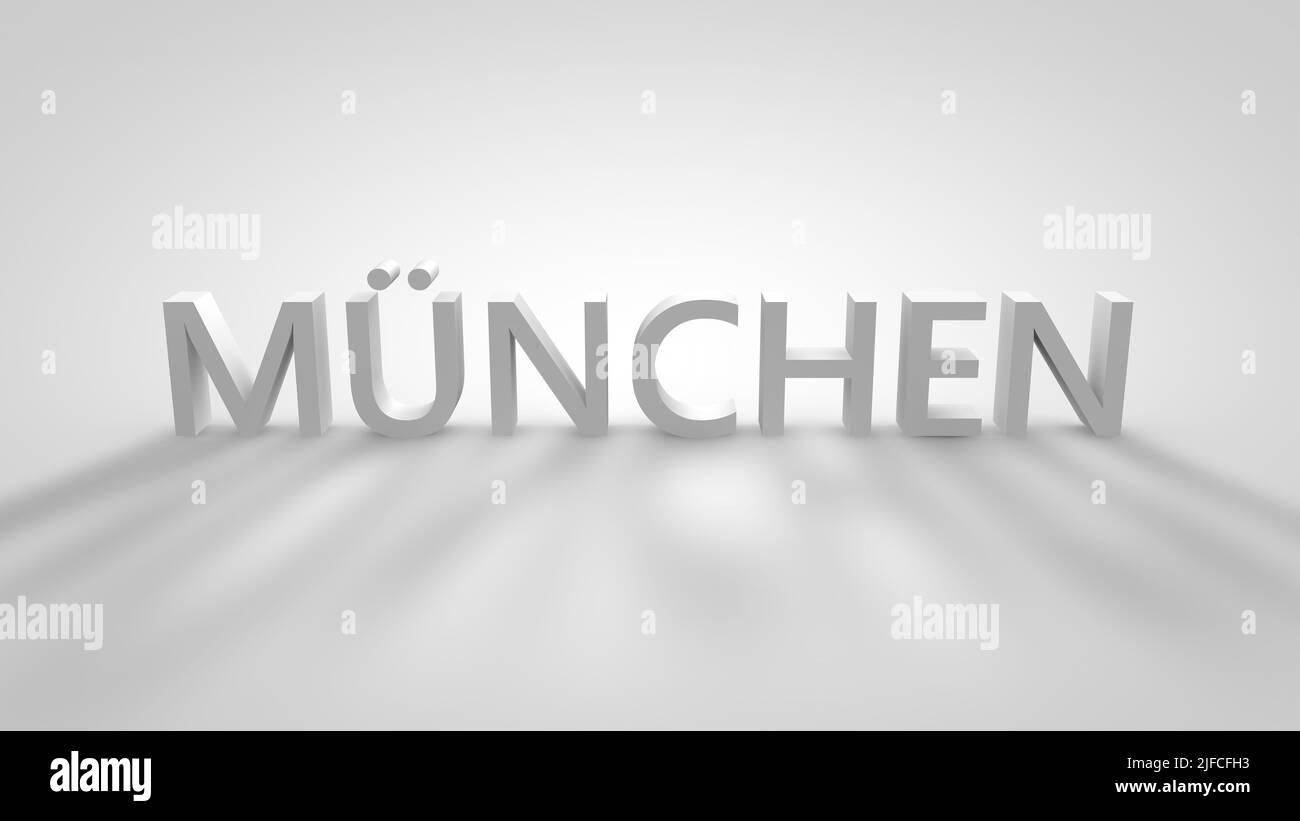 Munich 3D texte Banque D'Images