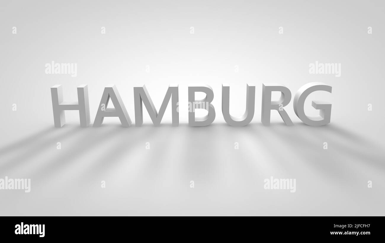 Hambourg 3D texte Banque D'Images
