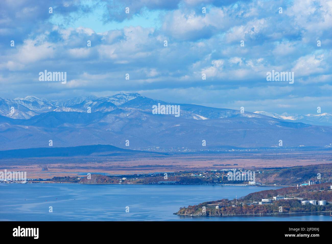 Vue sur la baie d'Avacha. Kamchatka Banque D'Images