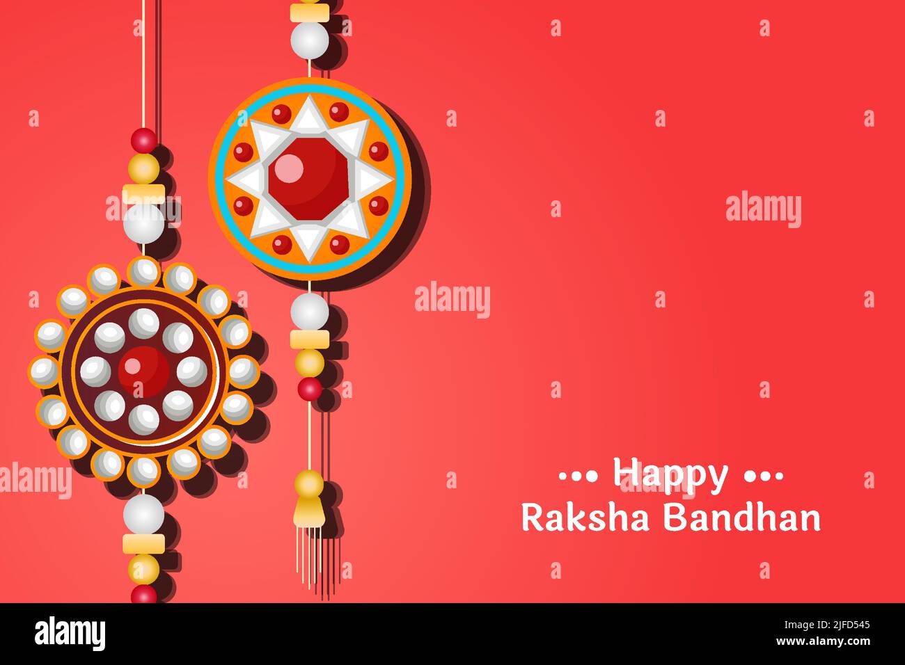 illustration d'arrière-plan flat happy raksha bandhan Illustration de Vecteur