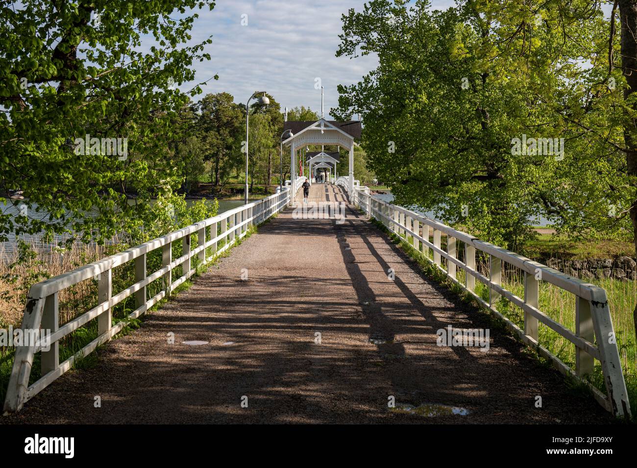 Seurasaaren silta ou pont Seurasaari à Helsinki, Finlande Banque D'Images