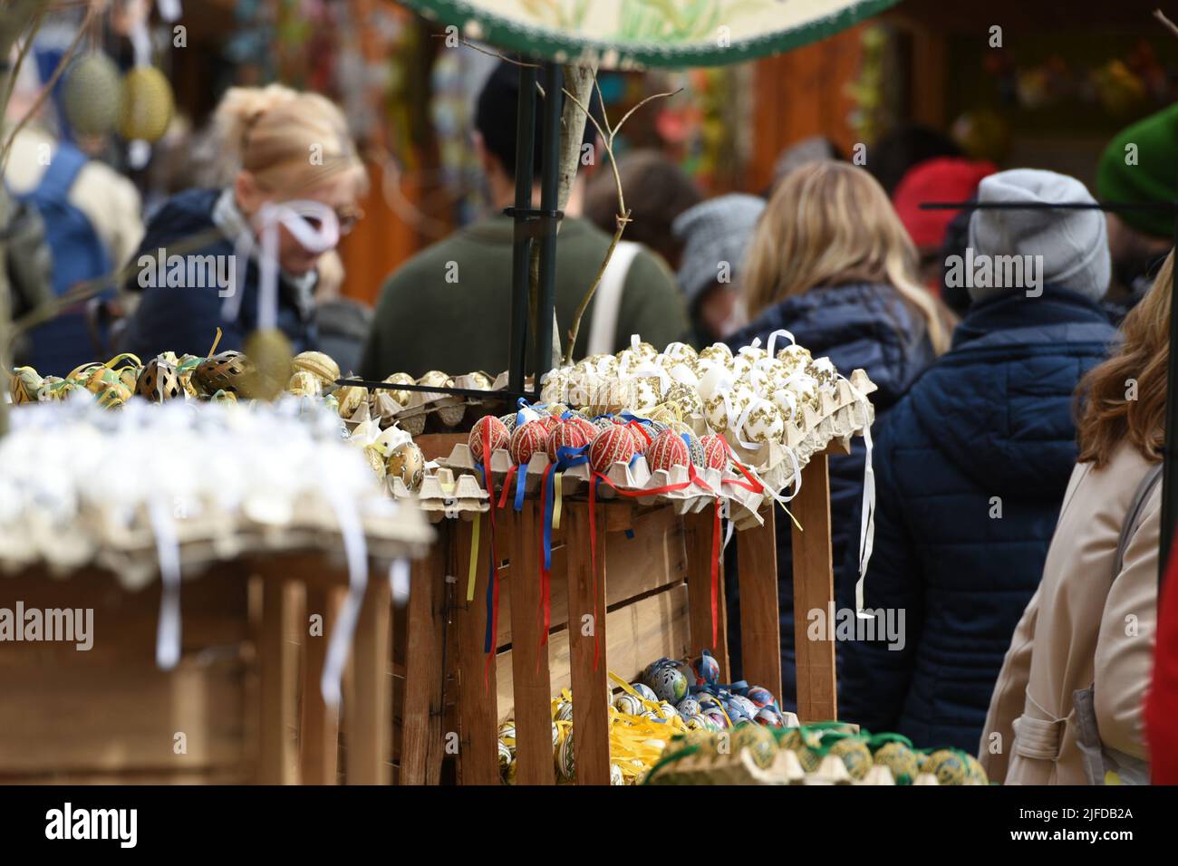 Ostermarkt auf der Freyung à Vienne - marché de Pâques sur le Freyung à Vienne Banque D'Images