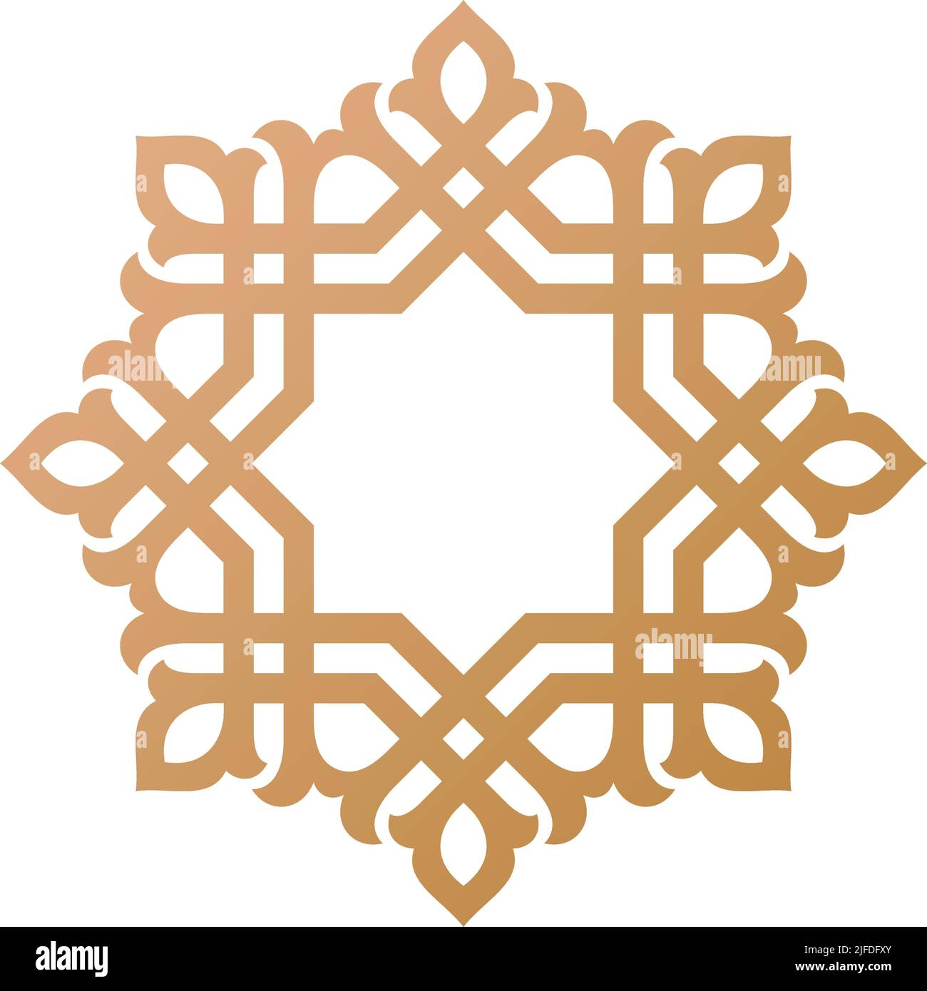 Décoration géométrique et motif architectural islamique et décoration simple Mandala. Inspiré par l'art traditionnel persan, marocain et turc Illustration de Vecteur