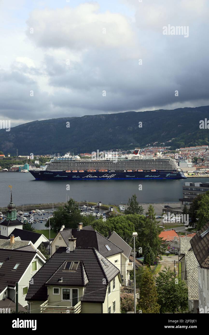 Mein Schiff 4, visite de Bergen, Norvège Banque D'Images