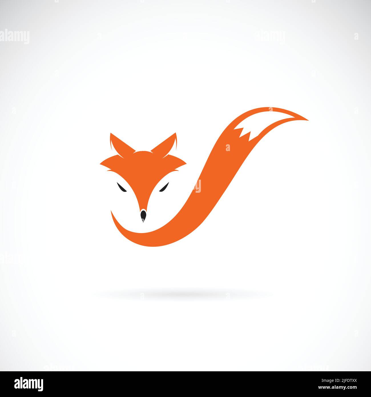 Vecteur d'une tête de renard sur fond blanc. Illustration vectorielle superposée facile à modifier. Animaux sauvages. Illustration de Vecteur