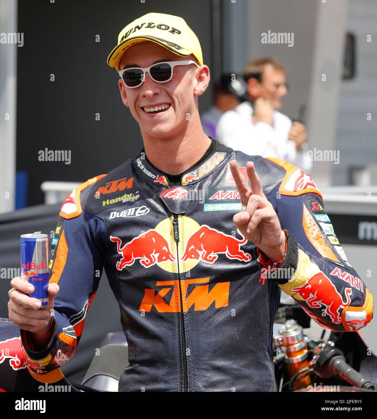 Hohenstein Ernstthal, Allemagne. 19 juin 2022. Moto2 course pendant le Grand Prix de Liqui Moly Motorrad Deutschland au circuit de Sachsenring, Hohenstein-Ernstthal, Allemagne. Photo : Pedro Acosta (SPA) de Red Bull KTM Ajo Banque D'Images
