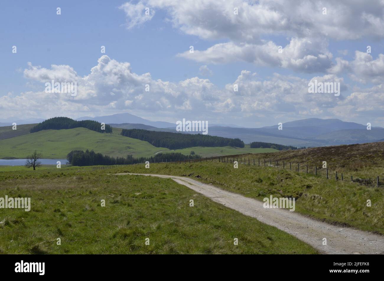 Le paysage à Glen Tilt près de Blair Atholl dans les Highlands écossais Banque D'Images