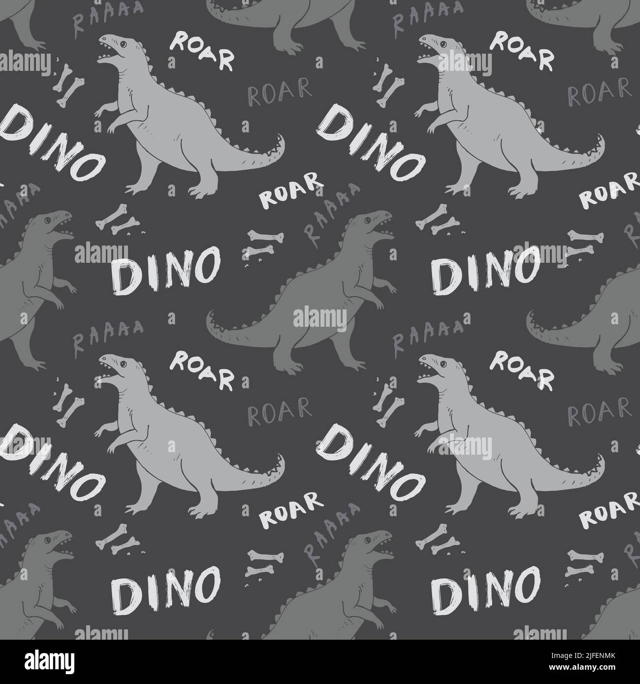 Motif Dino sans couture, joli dessin dessin Dinosaurs dessin vectoriel. Illustration de Vecteur