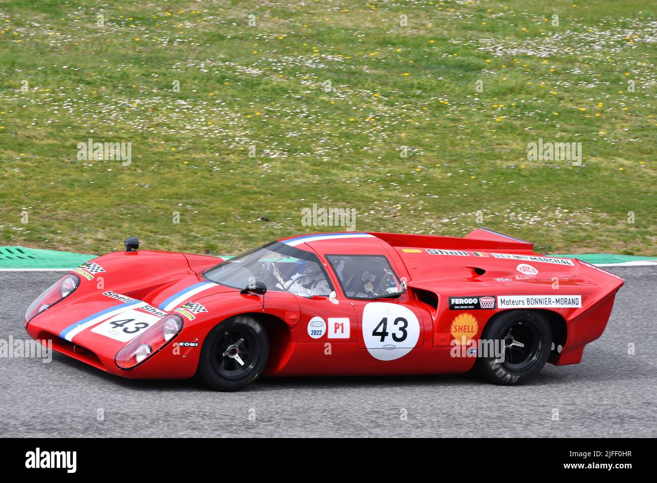 Scarperia, 3 avril 2022: Lola T70 Mk III B année 1969 en action pendant le Mugello Classic 2022 au circuit Mugello en Italie. Banque D'Images