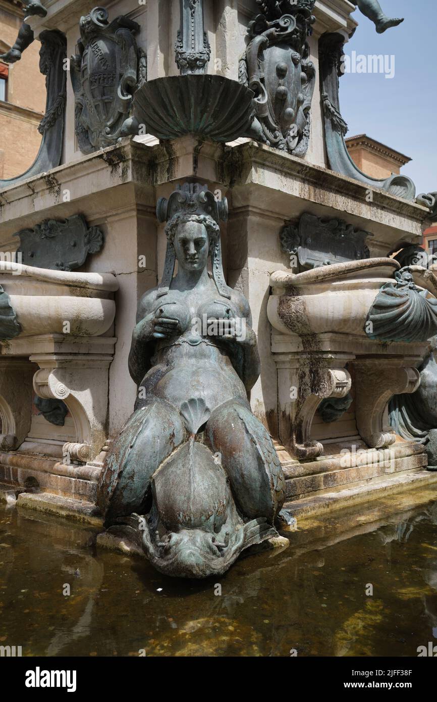 Fontaine de Neptune Piazza Del Nettuno Bologna Italie Banque D'Images