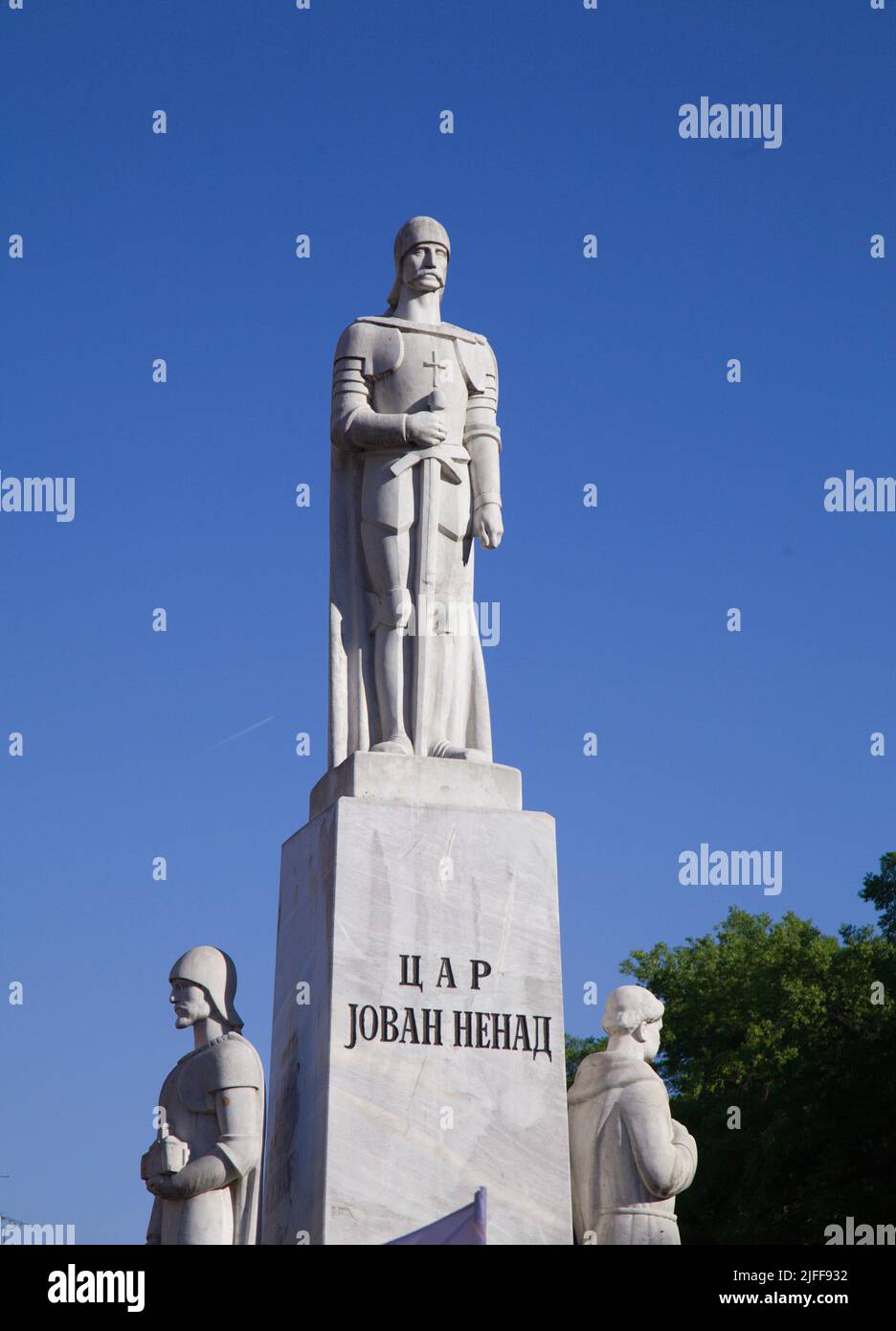 Serbie, Voïvodine, Subotica, monument de voiture Jovan Nenad, Banque D'Images