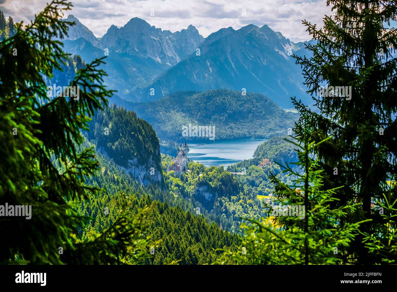 Schloss Neuschwanstein, Bayern, Deutschland Banque D'Images