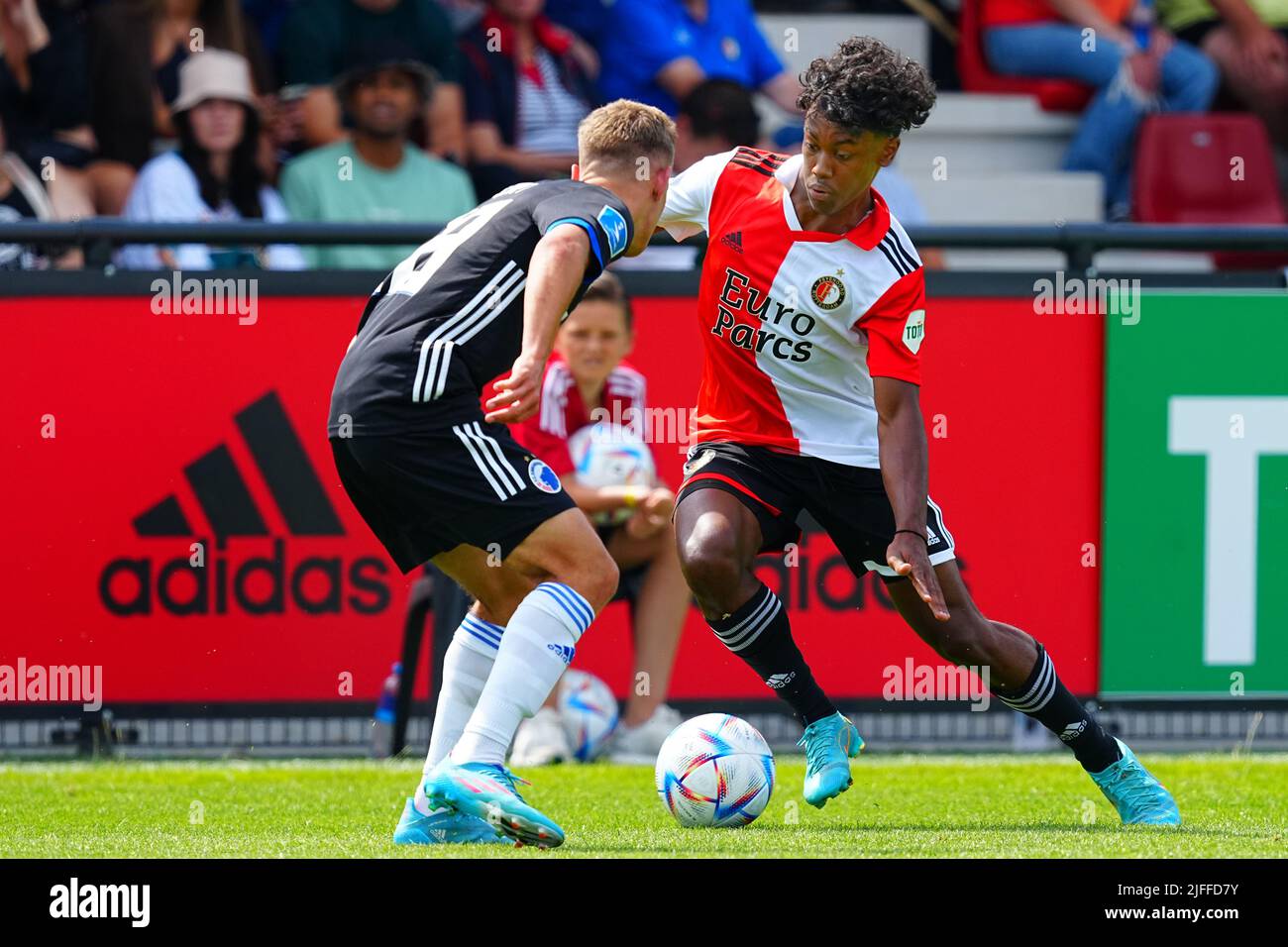 ROTTERDAM, PAYS-BAS - JUILLET 2 : Jaden Slory de Feyenoord lors du match Club friendly entre Feyenoord et le FC Kopenhagen à Varkenoord sur 2 juillet 2022 à Rotterdam, pays-Bas (photo de Geert van Erven/Orange Pictures) Banque D'Images