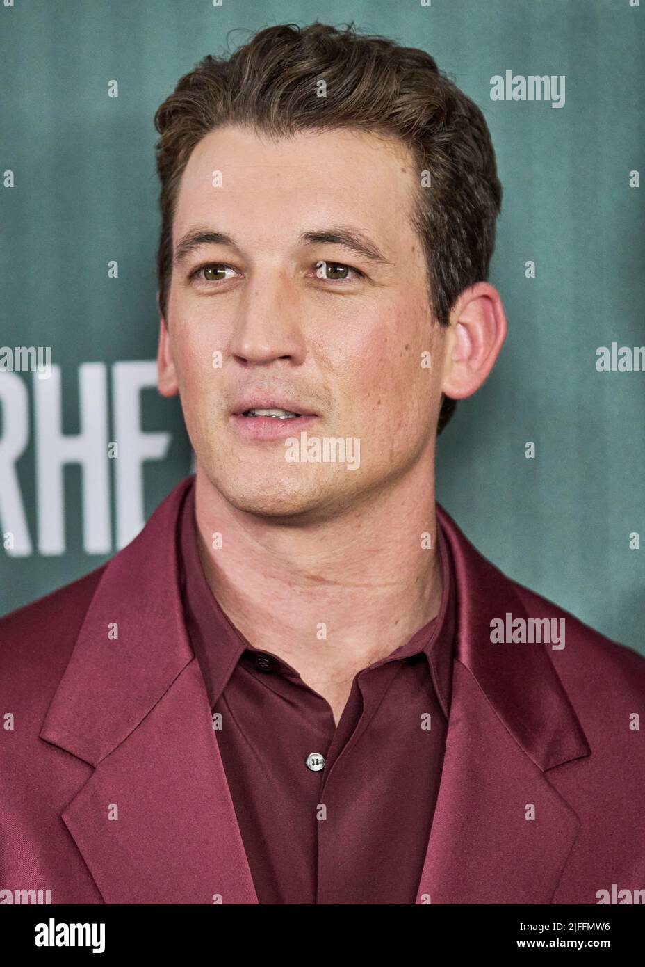 NEW YORK, NY, Etats-Unis - 15 JUIN 2022 : Miles Teller participe à la première New York de Netflix's 'Spiderhead' au Paris Theatre. Banque D'Images