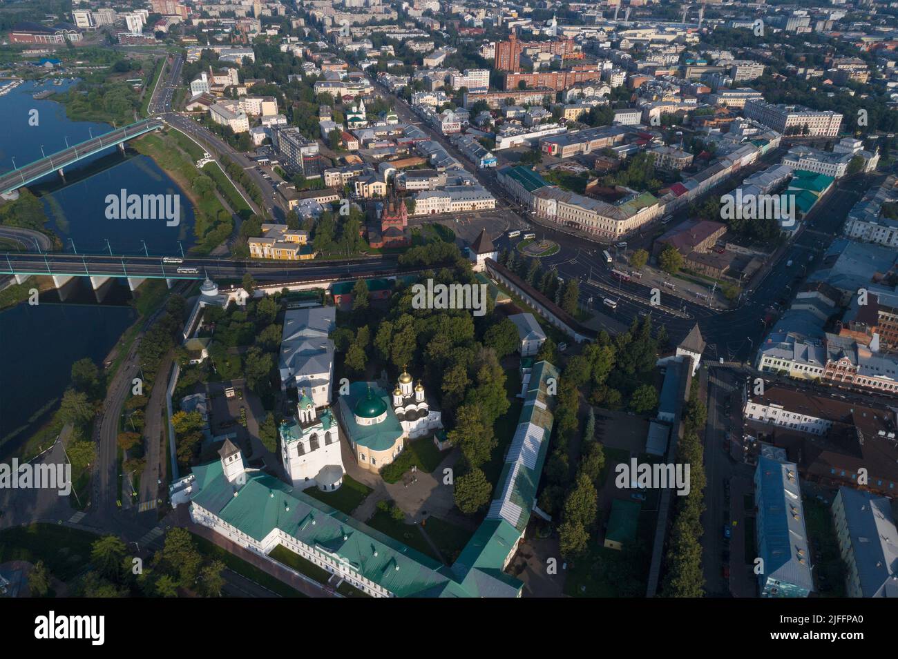 Vue aérienne du centre-ville. Yaroslavl, anneau d'or de Russie Banque D'Images