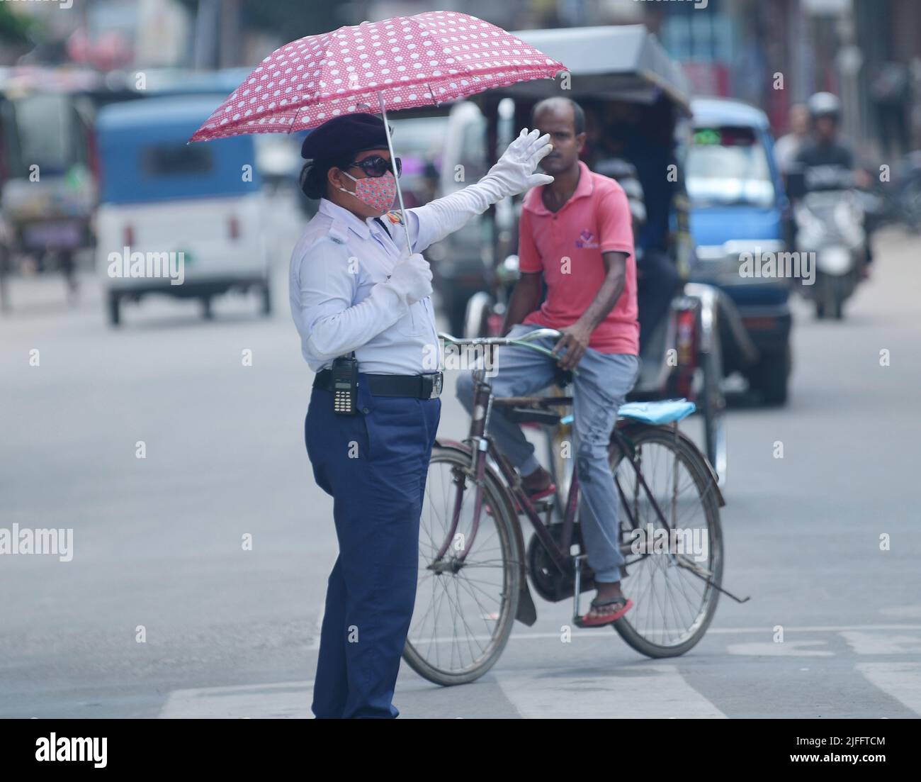 Indian female police officer Banque de photographies et d’images à