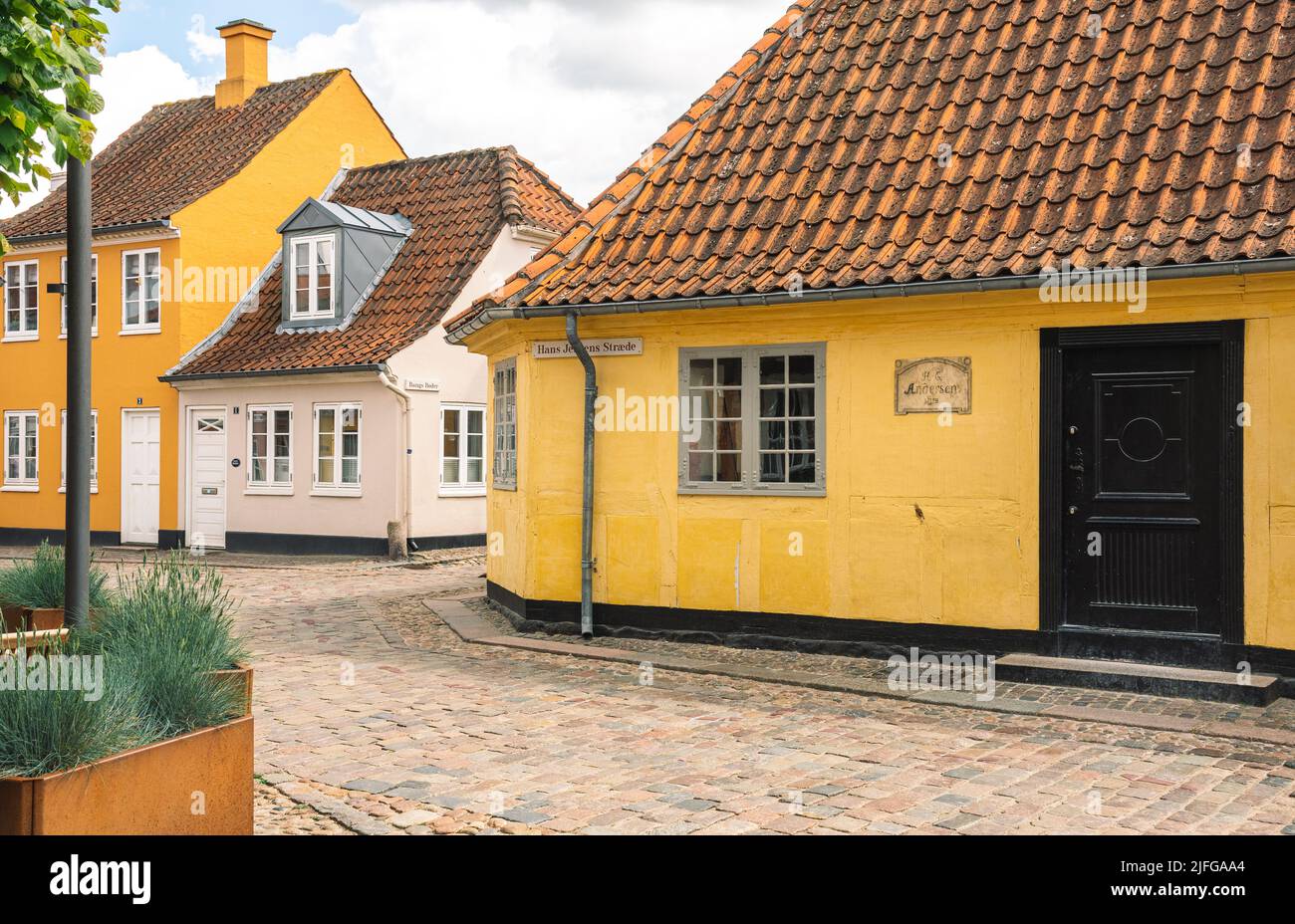 Lieu de naissance de Hans Christian Andersen et musée original dans la vieille ville d'Odense, Danemark, Europe Banque D'Images