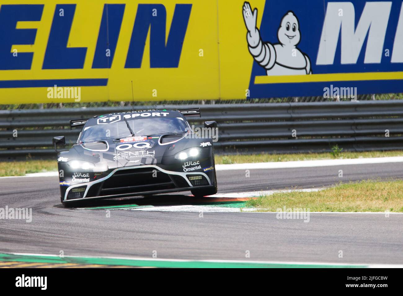 69 OMAN RACING AVEC TF SPORT - Aston Martin Vantage AMR (A. Al Harthy, M. Sorensen, S. de Haan) pendant l'Endurance ELMS 2022 - série européenne le Mans sur 03 juillet 2022 à l'Autodromo di Monza à Monza, Italie (photo de Valerio Origo/LiveMedia/Sipa USA) Banque D'Images